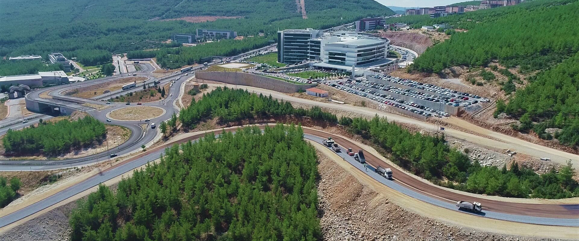 Muğla State Hospital campus and access view