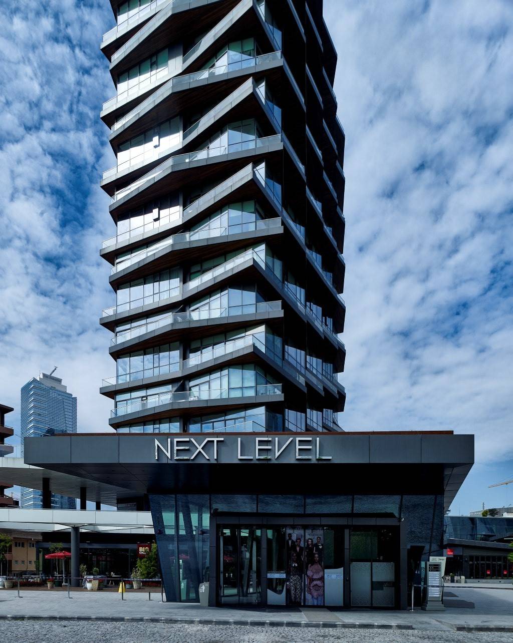 Next Level Loft entrance and architectural detail